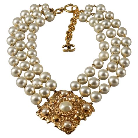 chanel schmuck vintage|Chanel pearl necklace.